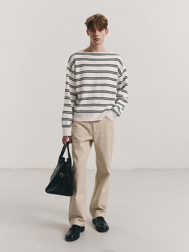 Unisex Marine Stripe Sweater Navy Stripe - Dunst for MEN - Modalova