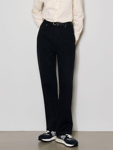 Twill Color Cotton Denim Pant - Black - GENERAL IDEA - Modalova