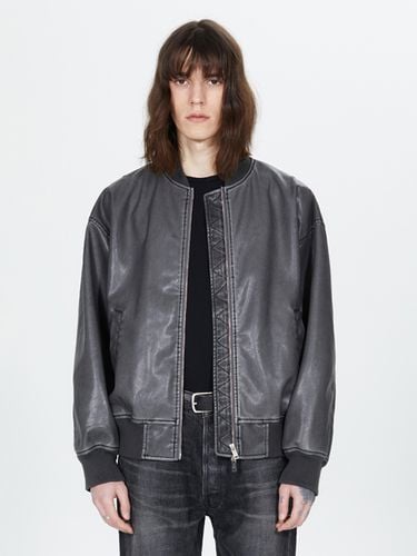 Vintage Washing Leather Blouson_Black - V2 - Modalova