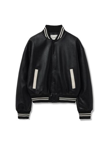 Varsity Leather Jacket_Black - V2 - Modalova