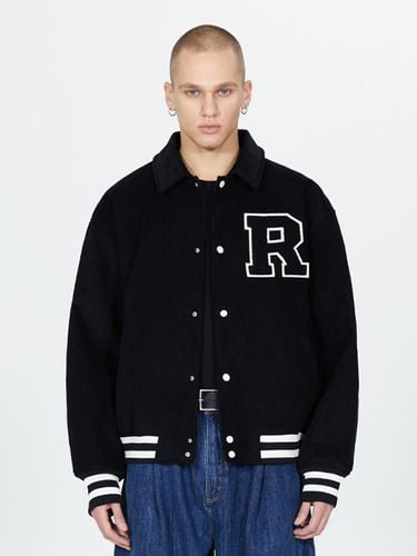 Contemporary Corduroy Varsity Jacket_Black - V2 - Modalova