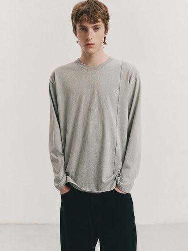 Logo Crease Long Sleeves T-Shirt - Melange Gray - Dunst for MEN - Modalova