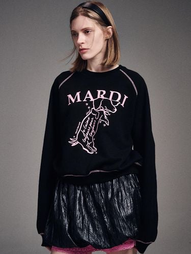 Raglan Front Graphic Sweatshirt - MARDI MERCREDI - Modalova