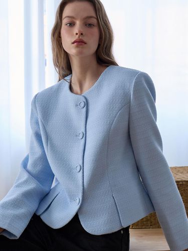 Line Tweed Jacket - Sky Blue - EIGHT DAYS A WEEK - Modalova