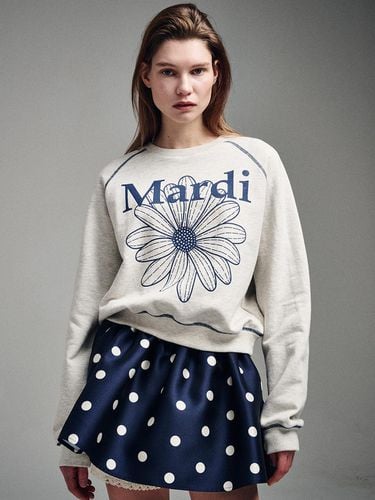 Raglan Front Flower Graphic Sweatshirt - MARDI MERCREDI - Modalova