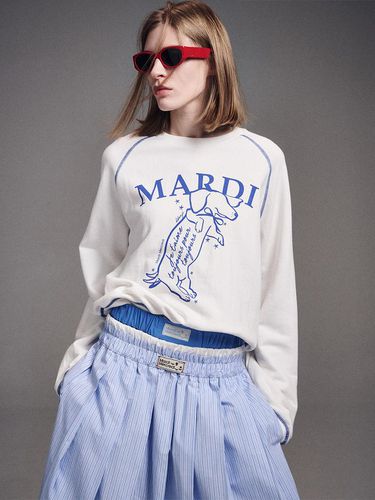 Raglan Front Graphic Sweatshirt - MARDI MERCREDI - Modalova