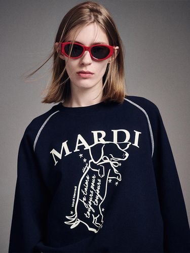 Raglan Front Graphic Sweatshirt - MARDI MERCREDI - Modalova