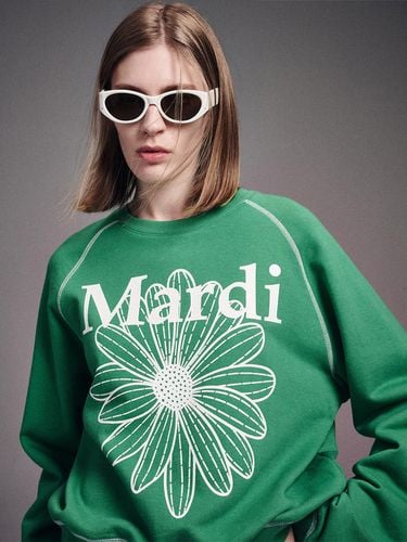 Raglan Front Flower Graphic Sweatshirt - MARDI MERCREDI - Modalova