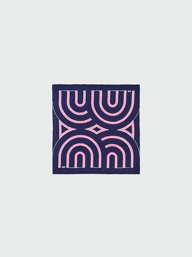 YUEYUE Small Logo Scarf_Navy - EENK - Modalova