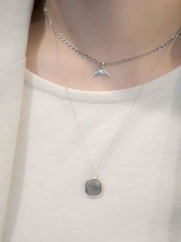 Square Cut Labradorite Necklace - HARANG - Modalova