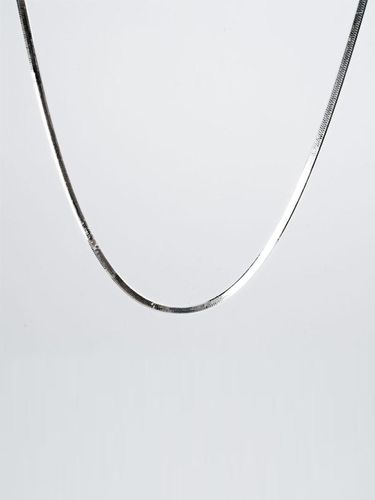 Thin Herringbone Chain Necklace - HARANG - Modalova