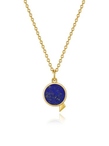 Pennydor Flat Silver (Y) Lapis Lazuli Necklace - hyeres-lor - Modalova