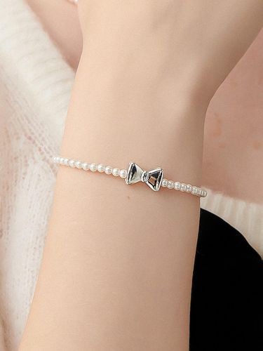 Silver 925] Petite Ribbon Pearl Silver Bracelet - UNI.J - Modalova