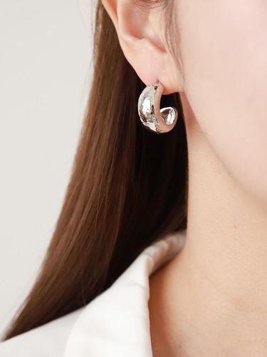 Silver Bold Earring - Sophiamor - Modalova