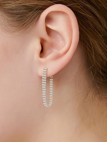 Mesh Line Frontback Earring - UNI.J - Modalova