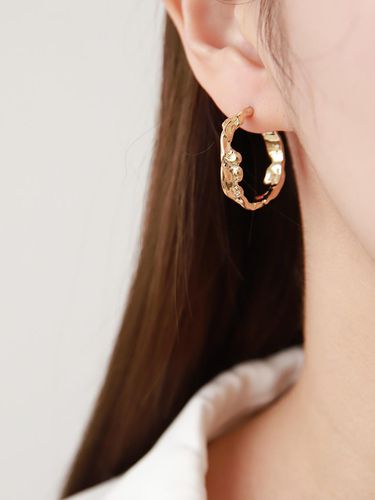 Wave Gold Ring Earring - Sophiamor - Modalova