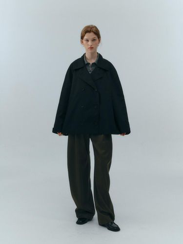 Recycled Double Trench Jacket () - LOVE US U - Modalova