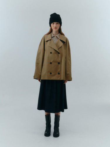 Recycled Double Trench Jacket () - LOVE US U - Modalova