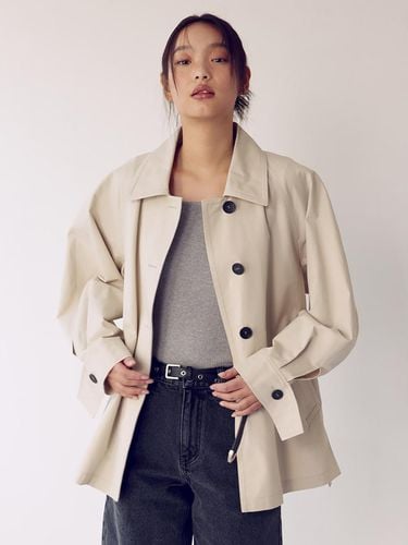 Belted Midi Trench Coat - kuho plus - Modalova