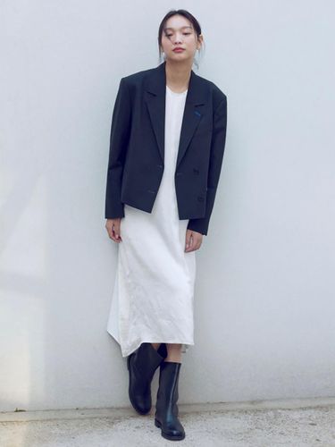 Loose Fit Tailored Short Jacket_Ash - kuho plus - Modalova