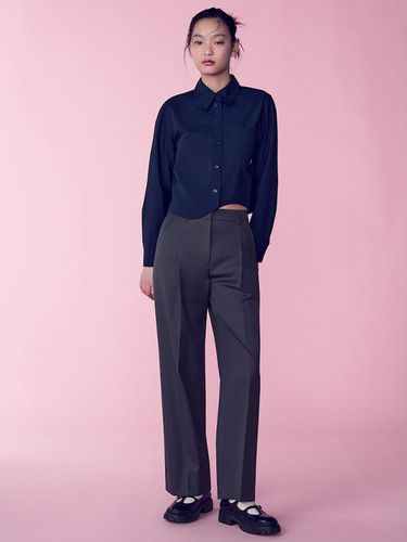 Signature Semi Wide Pants_Ash - kuho plus - Modalova