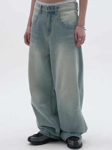 Color Washed Denim Pant - Blue - SUADE - Modalova