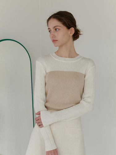 Line Golgi Knit (Beige) - YUPPE - Modalova