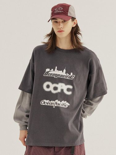 Ocean Layered Y2K Long-Sleeve T-Shirt Gray - Ocean Pacific - Modalova