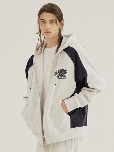 Y2K Raglan Sleeve Zip-Up Hoodie Light Gray - Ocean Pacific - Modalova