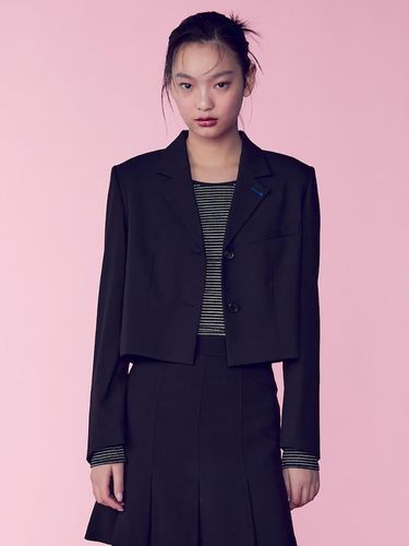 Back Detail Tailored Short Jacket_Black - kuho plus - Modalova