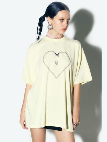 Lace Heart Oversized T-Shirt_ - asif_CALIE - Modalova