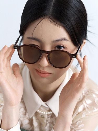 Vintage Oversized Acetate Sunglasses [Brown] - MANOMOS - Modalova