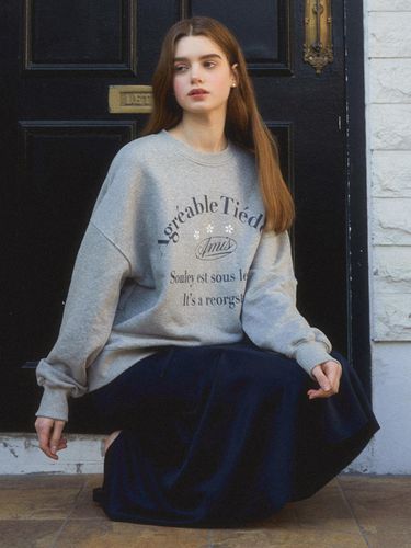 At Blossom Sweatshirt Gray - REORG - Modalova