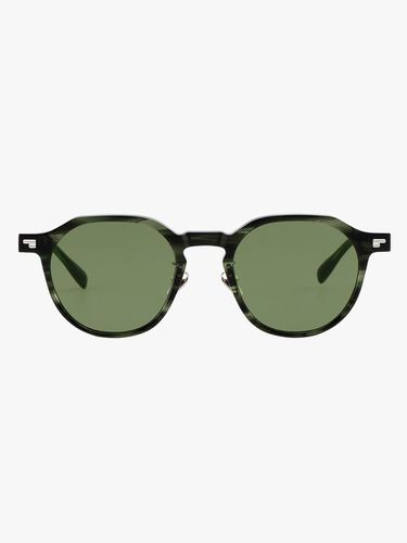 Vintage Horn-Rimmed Oversized Sunglasses [Khaki Green] - MANOMOS - Modalova