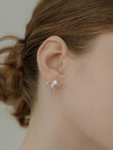 Silver925] WE021 Ribbon Earring - TOU - Modalova