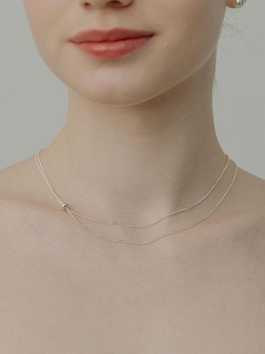 Silver925] WE010 Ball Layered Necklace - TOU - Modalova