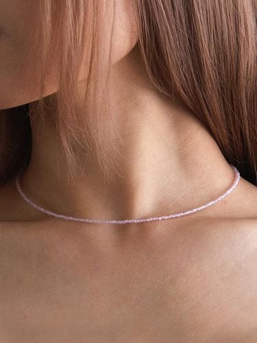 Shiny Rose Quartz Necklace - Another Layer - Modalova