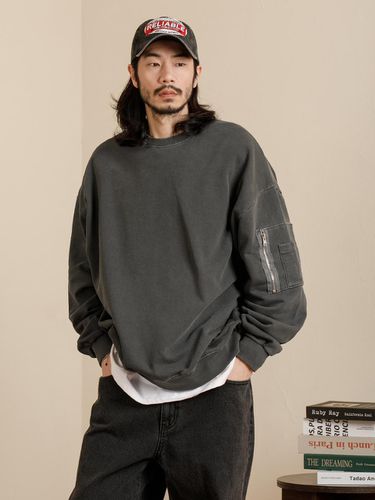 Pigment MA-1 Sweatshirt_Charcoal - RUGGED HOUSE - Modalova