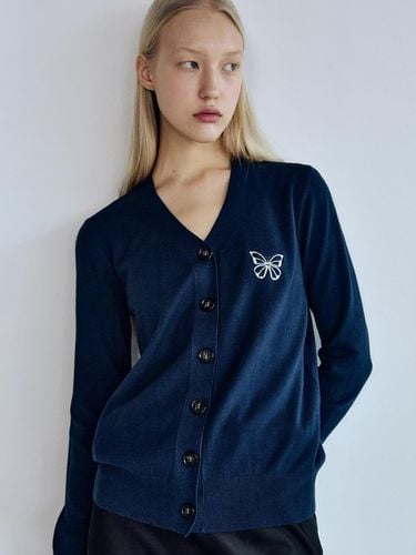 Minimal V-neck Butterfly Cardigan - NICK&NICOLE - Modalova