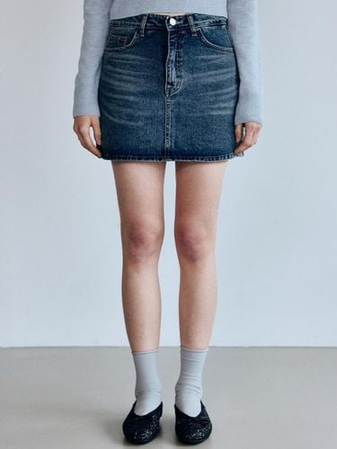 Wash Denim Mini Skirt - Blue - NICK&NICOLE - Modalova