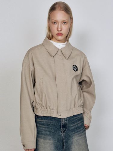 Standard Blouson Jacket - Beige - NICK&NICOLE - Modalova