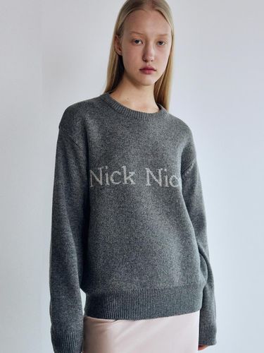 Cashmere Logo Jacquard Pullover - NICK&NICOLE - Modalova