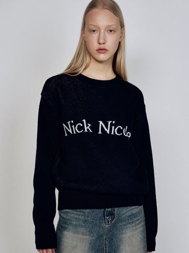 Cashmere Logo Jacquard Pullover - NICK&NICOLE - Modalova