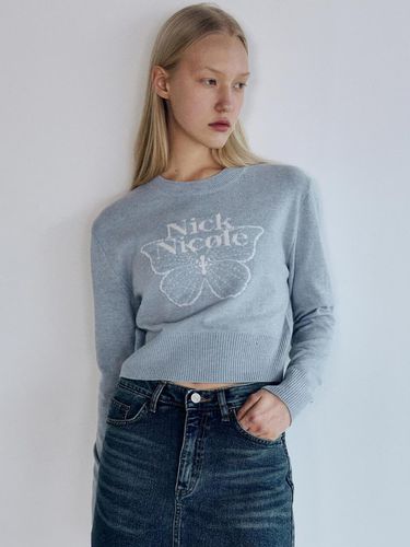 Butterfly Signature Cropped Knit - NICK&NICOLE - Modalova