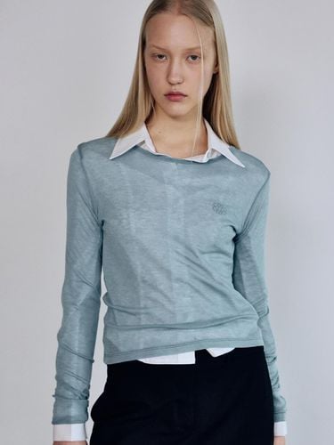 Wool Tencel T-shirt - Sky Blue - NICK&NICOLE - Modalova