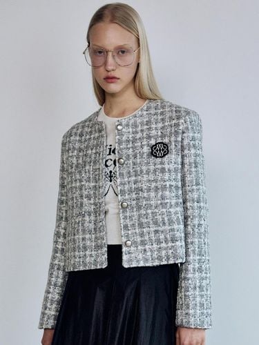 Mixed Tweed Jacket - Blue Gray - NICK&NICOLE - Modalova