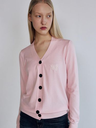 Minimal V-neck Butterfly Cardigan - NICK&NICOLE - Modalova