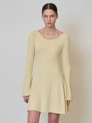 Sherin U-neck Flared Knit Dress - Atelier Nain - Modalova