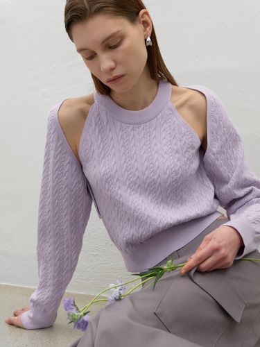 Muse Cable Knit Top & Bolero Cardigan Set - Atelier Nain - Modalova