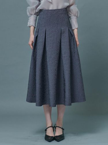 Rosey Jacquard Skirt_Dark Grey - HIBISCUS BLOOM - Modalova